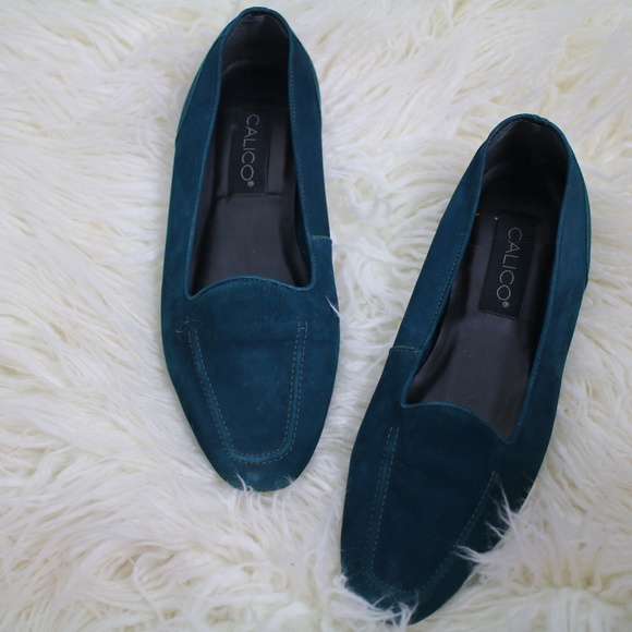 womens teal loafers